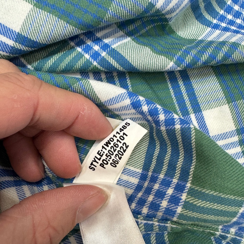 Vineyard Vines Shirt Mens Medium Green Plaid Button Up Preppy Coastal - Picture 7 of 10
